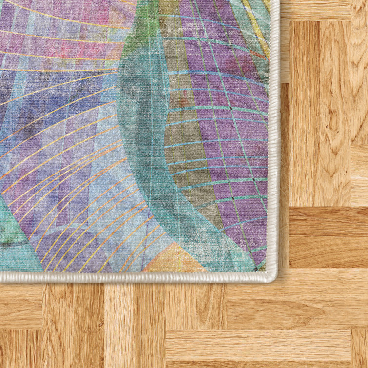 Wrought Studio Stodola Pink/Blue/Yellow Rug Wayfair Canada